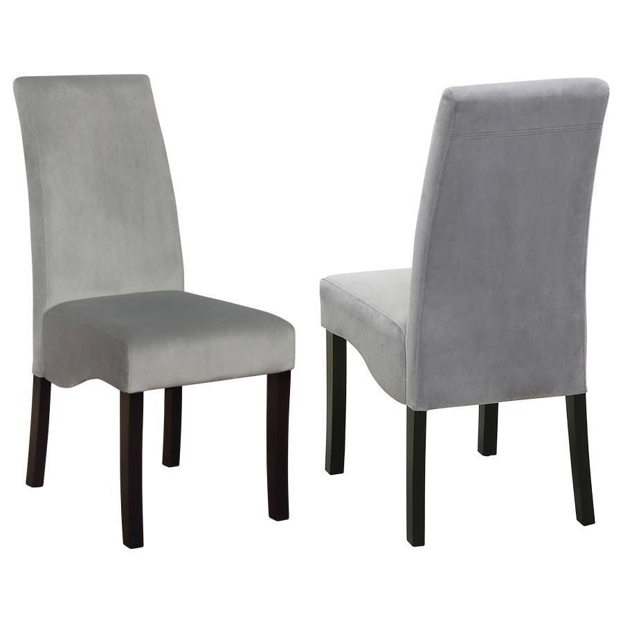 Stanton - Upholstered Dining Side Chairs (Set of 2) - Gray by CoasterEssence | Bel Furniture