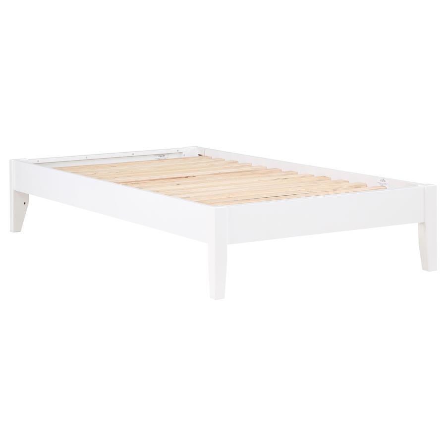 Hounslow - Universal Platform Bed White Twin by CoasterEssence | Bel Furniture