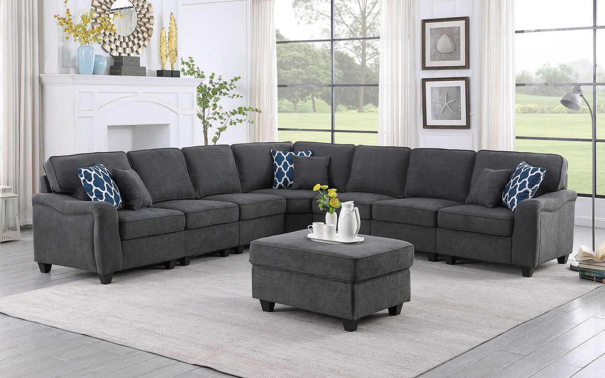 Leo - Woven Modular Sectional Sofa Comfort And Style by Lilola Home | Bel Furniture