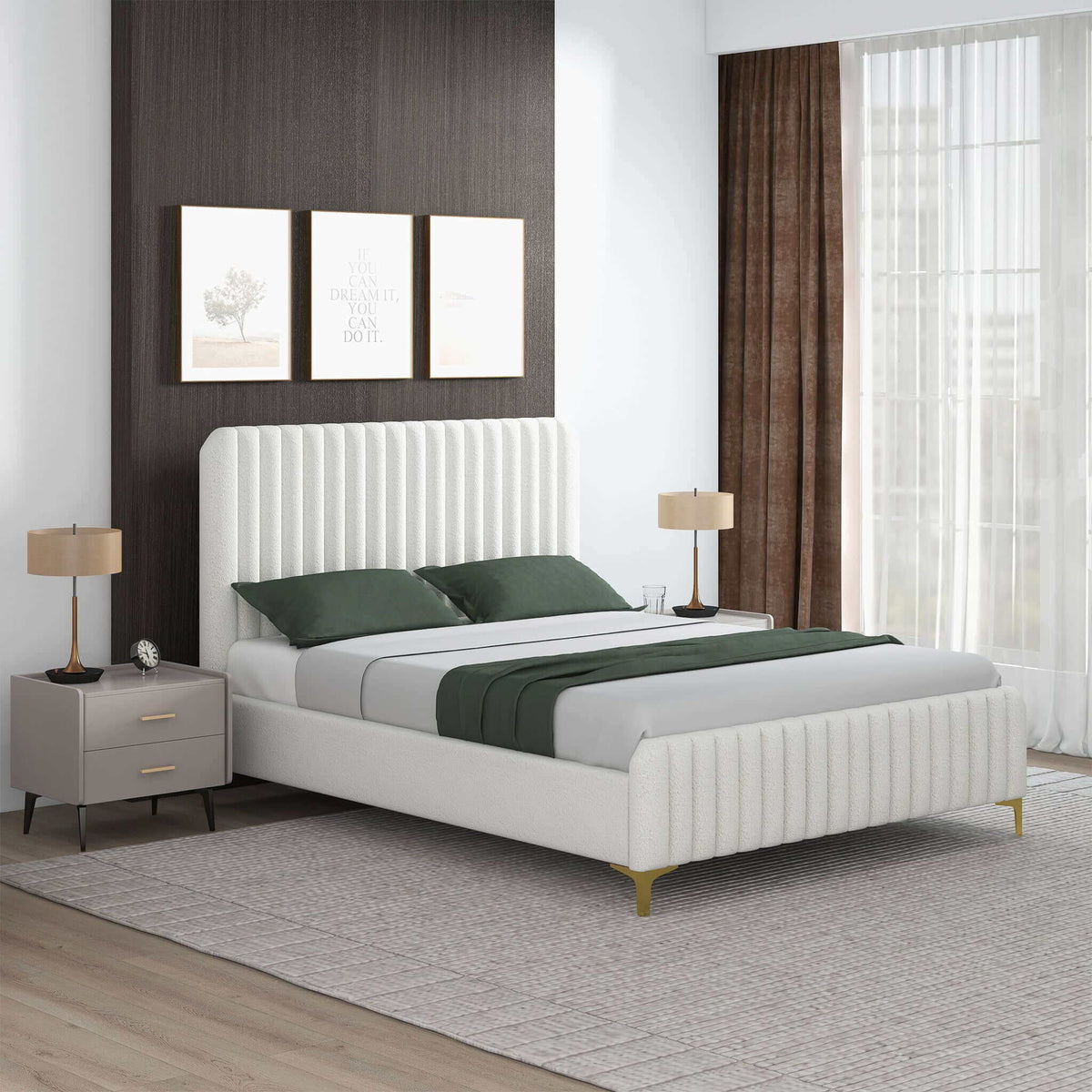 Valery - Upholstered Platform Bed