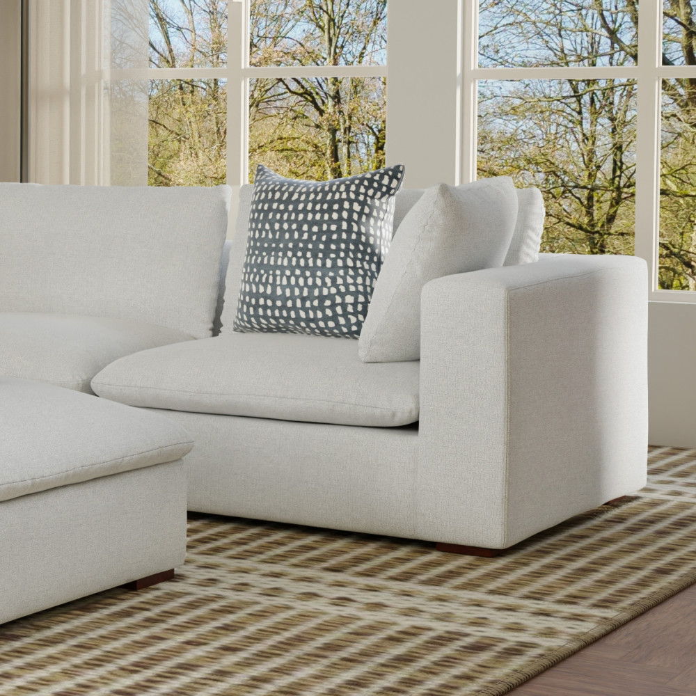 Jasmine - Right Arm Sofa Module - Gray by Simpli-Home | Bel Furniture