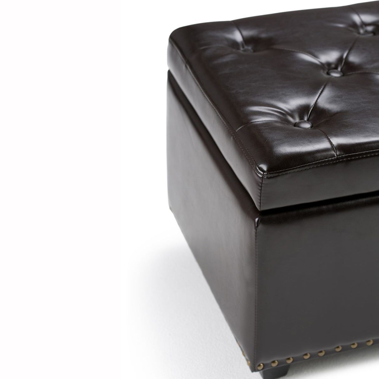 Hamilton - Storage Ottoman - Coffee Brown by Simpli-Home | Bel Furniture