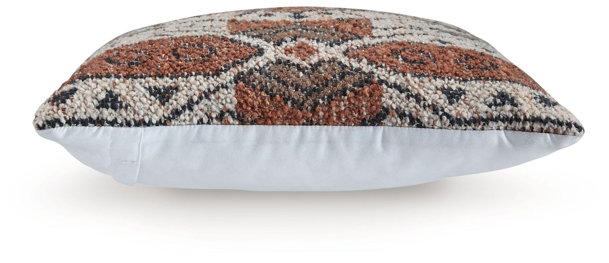 Kierenworth - Pillow (Set of 4) - Sienna / Ivory / Black