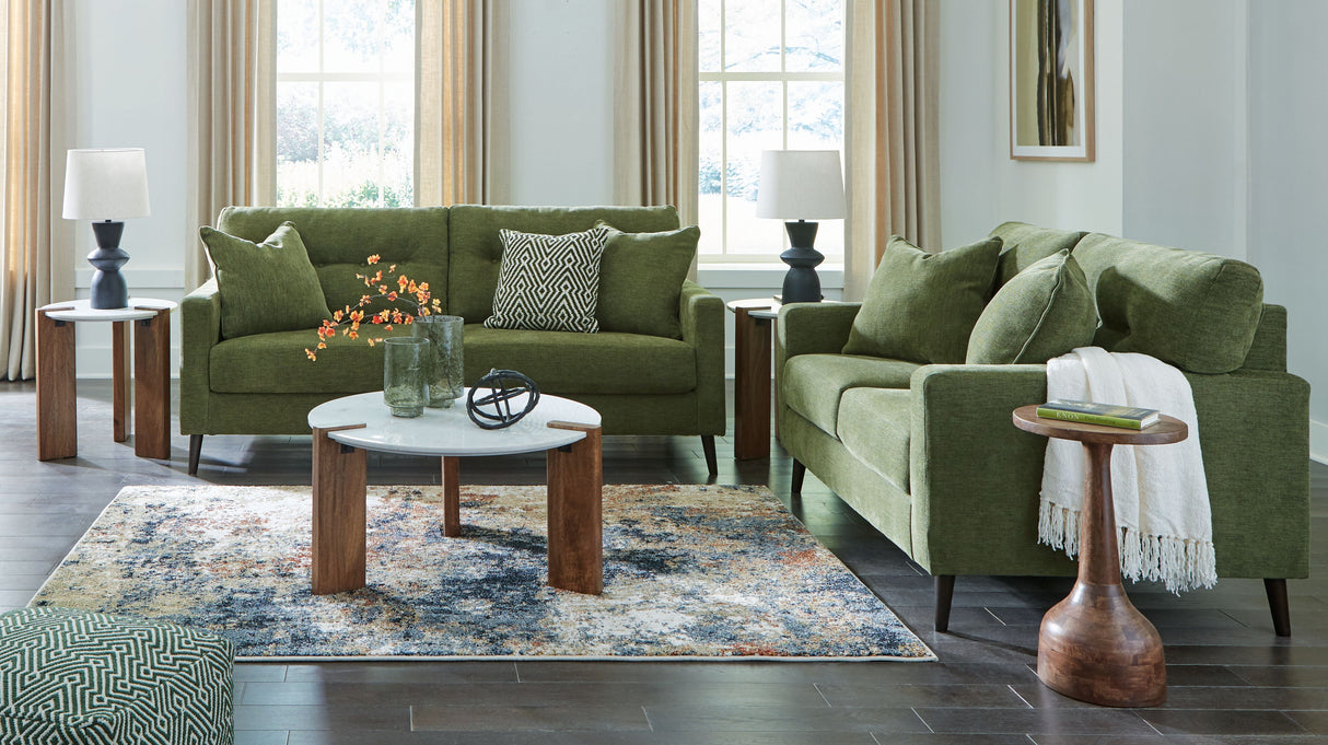 Bixler - Living Room Set Green 2 Pc. Sofa, Loveseat by Signature Design by Ashley® | Bel Furniture