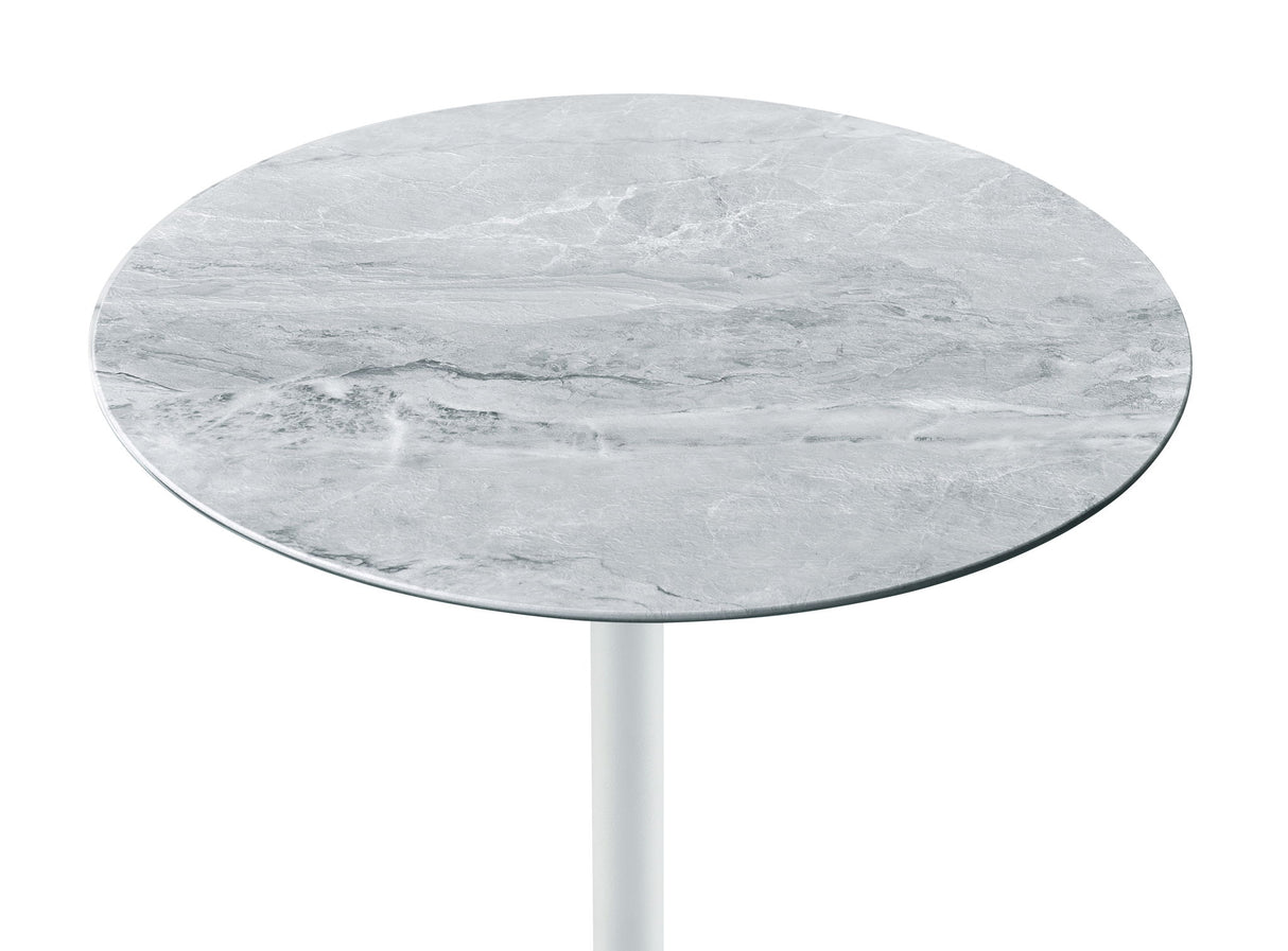 Orbit - 15.5" End Table With Height Adjustable Marble Textured Top by Lilola Home | Bel Furniture