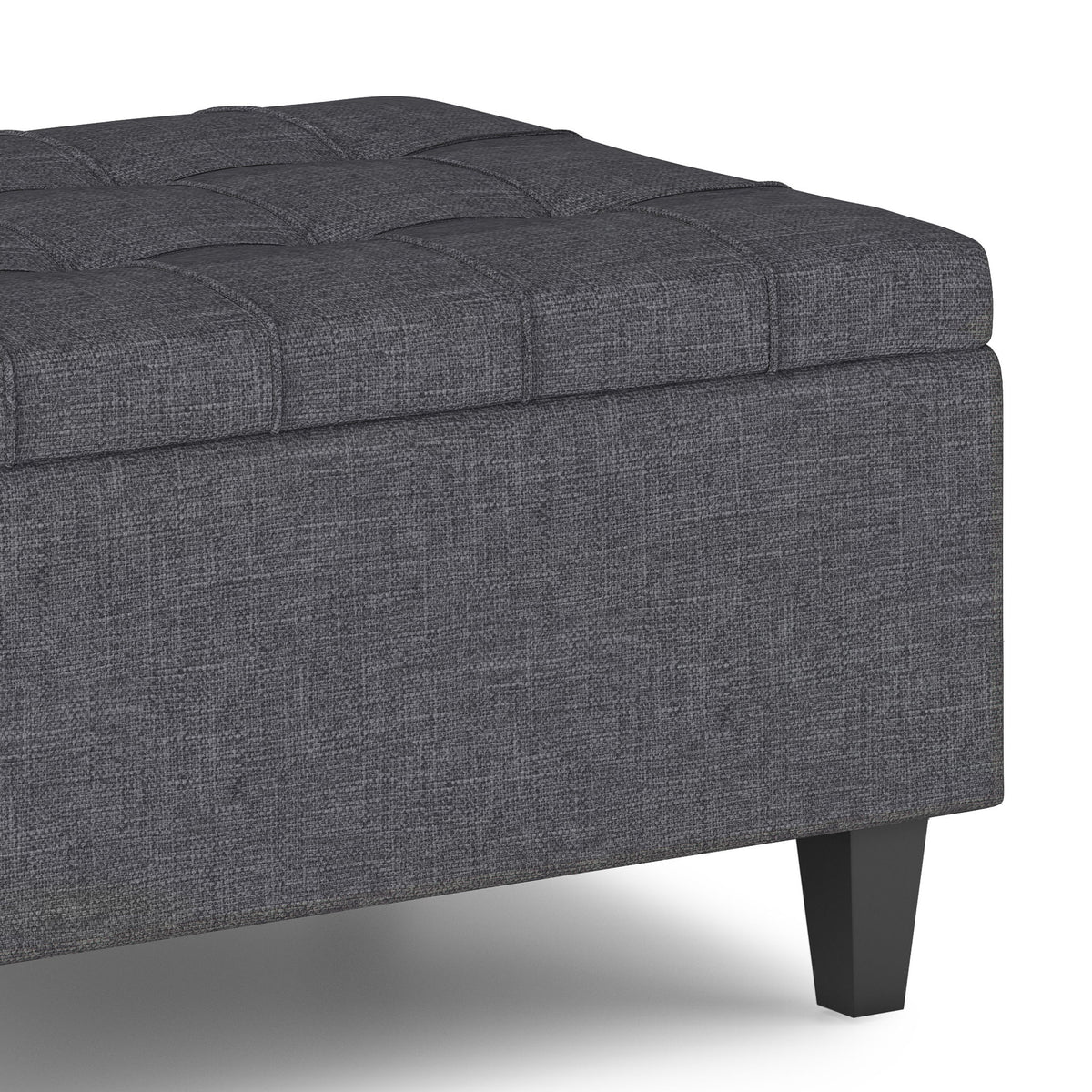 Harrison - Small Coffee Table Storage Ottoman - Dark Gray