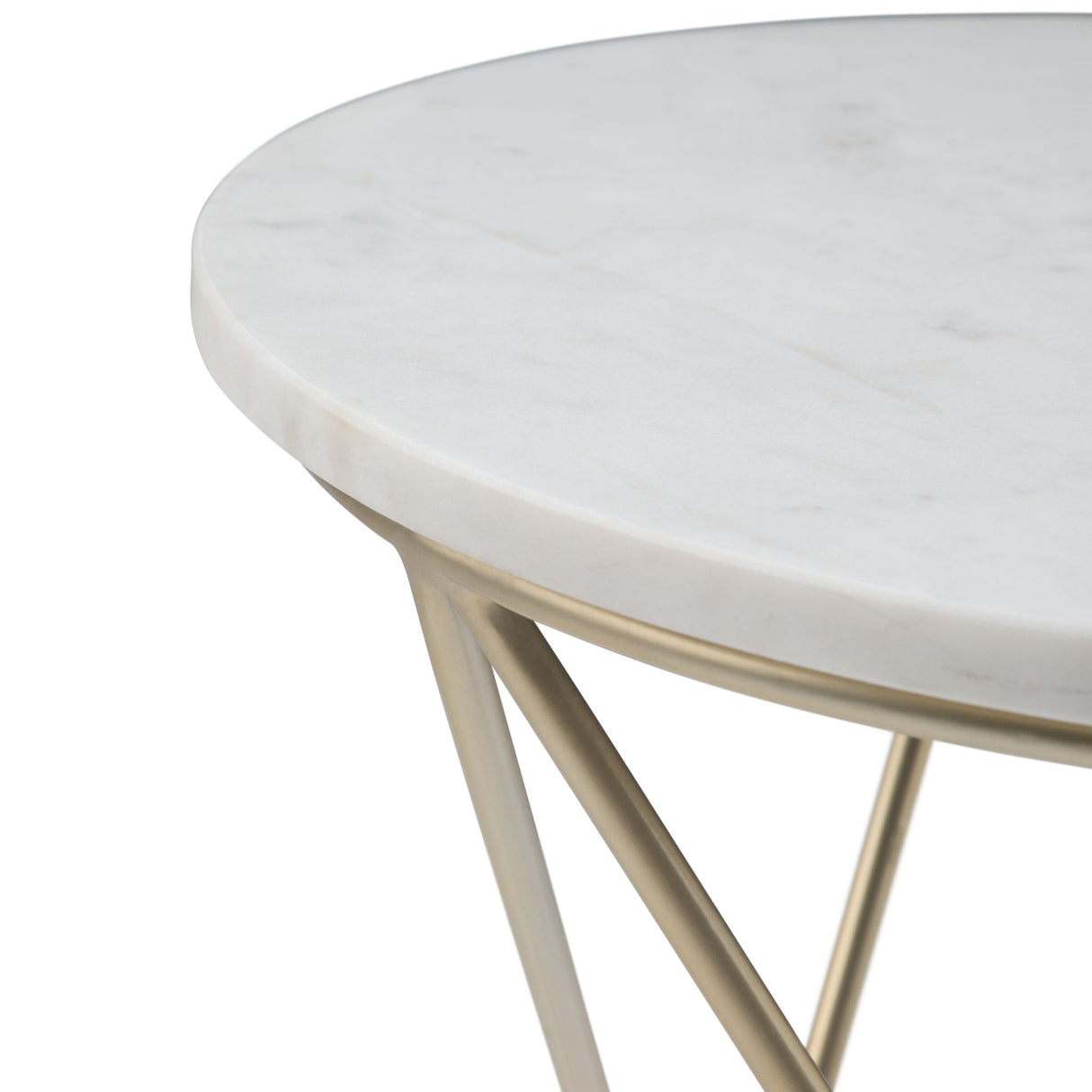 Gabon - Accent Table - White / Gold by Simpli-Home | Bel Furniture