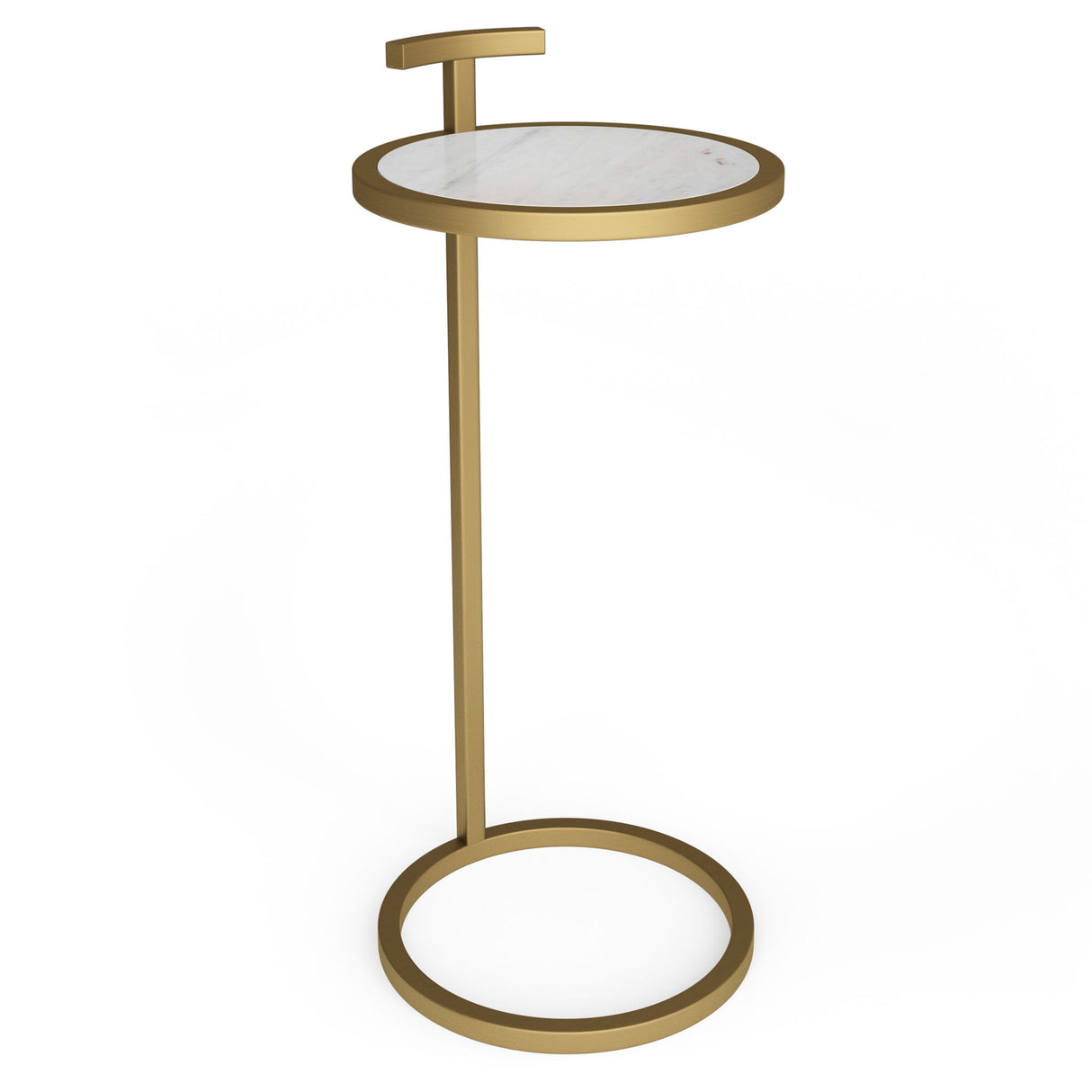 Brook - C Side Table - White / Gold by Simpli-Home | Bel Furniture