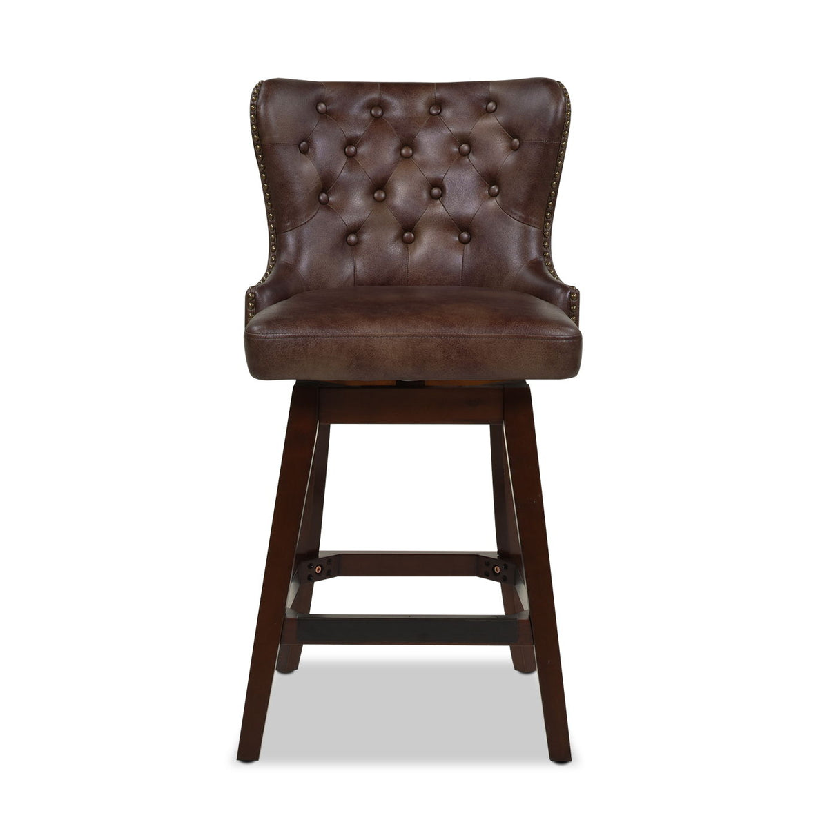 Holmes - Tufted High Back 360 Swivel Counter Height Barstool by Jennifer Taylor Home | Bel Furniture