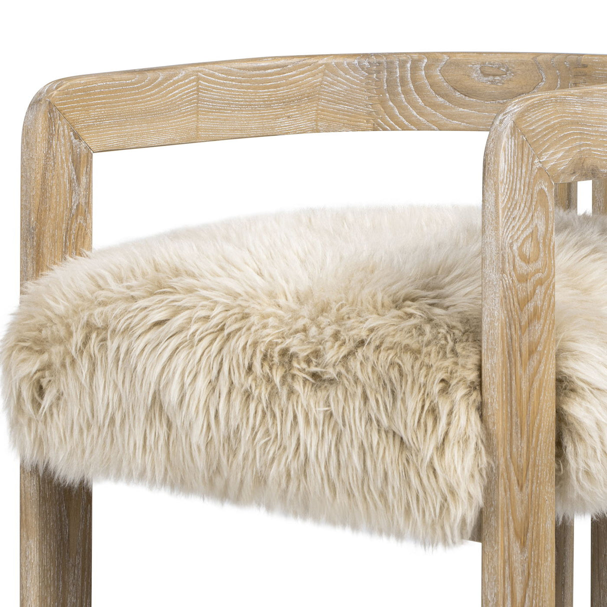 Millwick - Low Back Genuine Fur Counter Stool - Natural Blonde by Jennifer Taylor Home | Bel Furniture