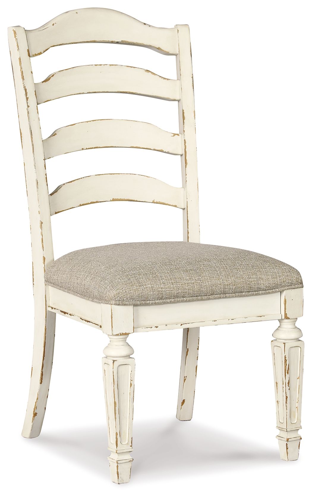 Realyn - Chipped White - Dining UPH Side Chair (Set of 2) - Ladderback by Signature Design by Ashley® | Bel Furniture