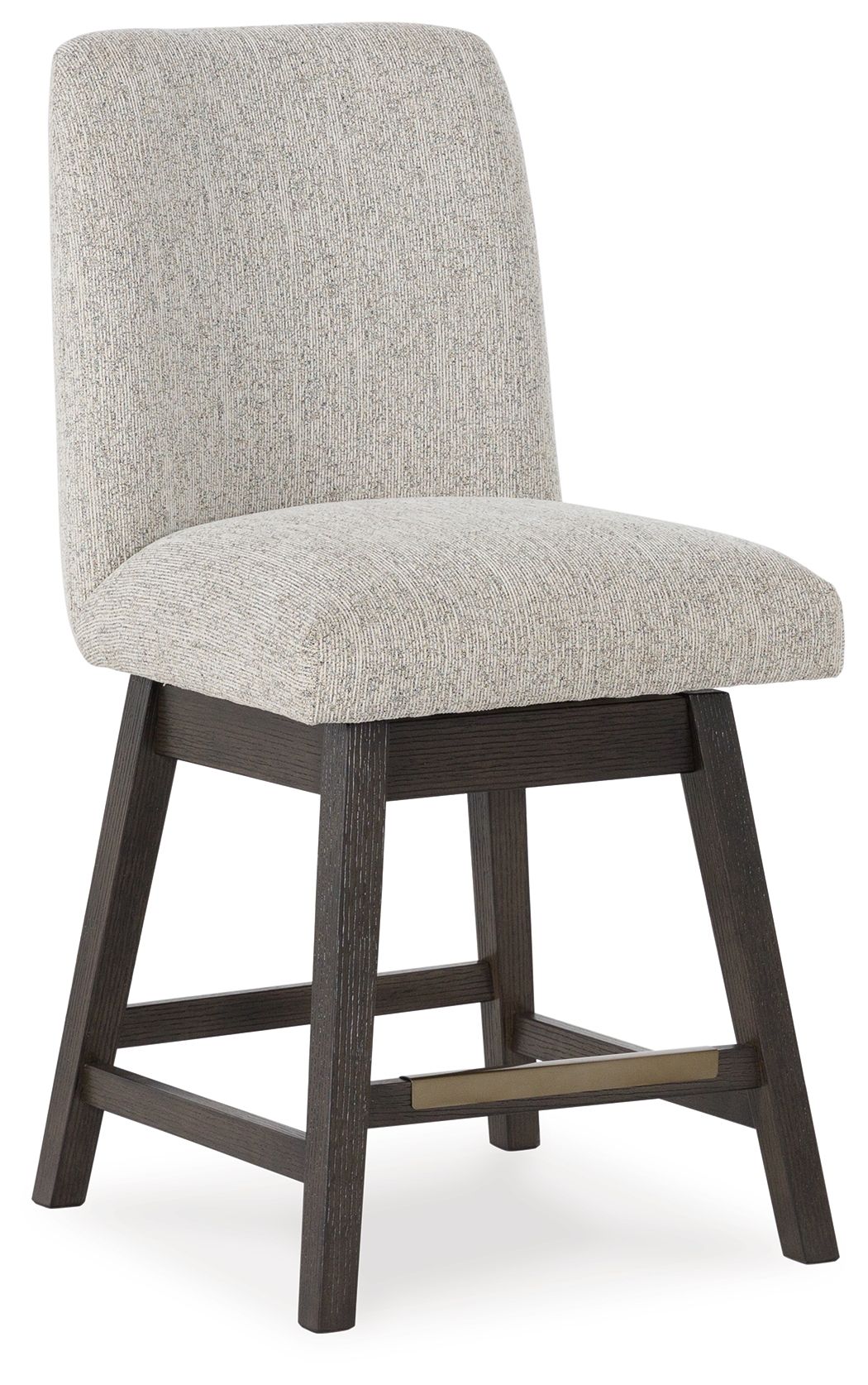 Burkhaus - Beige / Dark Brown - Upholstered Swivel Barstool (Set of 2) by Signature Design by Ashley® | Bel Furniture