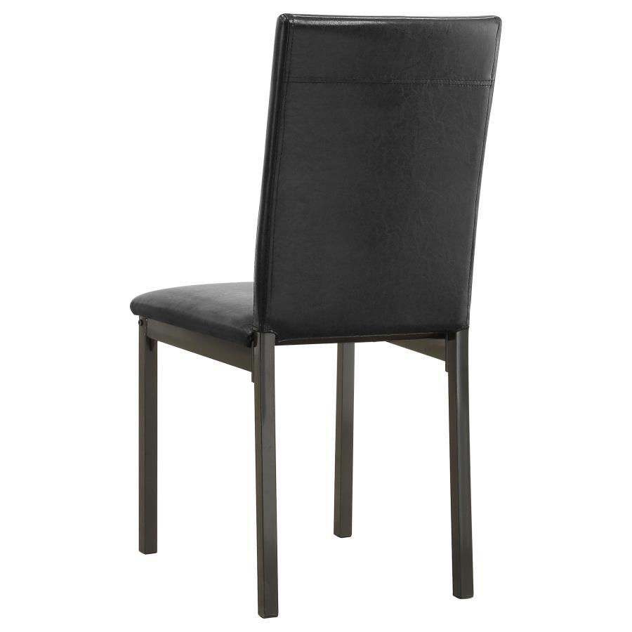 Garza - Upholstered Dining Side Chairs (Set of 2) - Black by CoasterEveryday | Bel Furniture