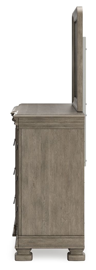 Lexorne - Gray - Dresser And Mirror by Signature Design by Ashley® | Bel Furniture