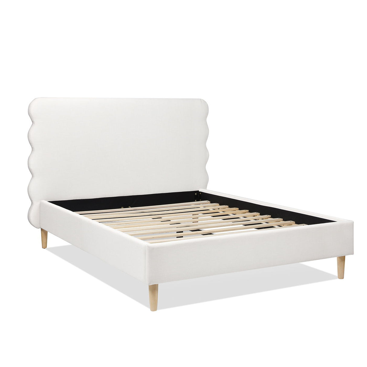 Stockholm - Modern Wavy Headboard Platform Bed by Jennifer Taylor Home | Bel Furniture