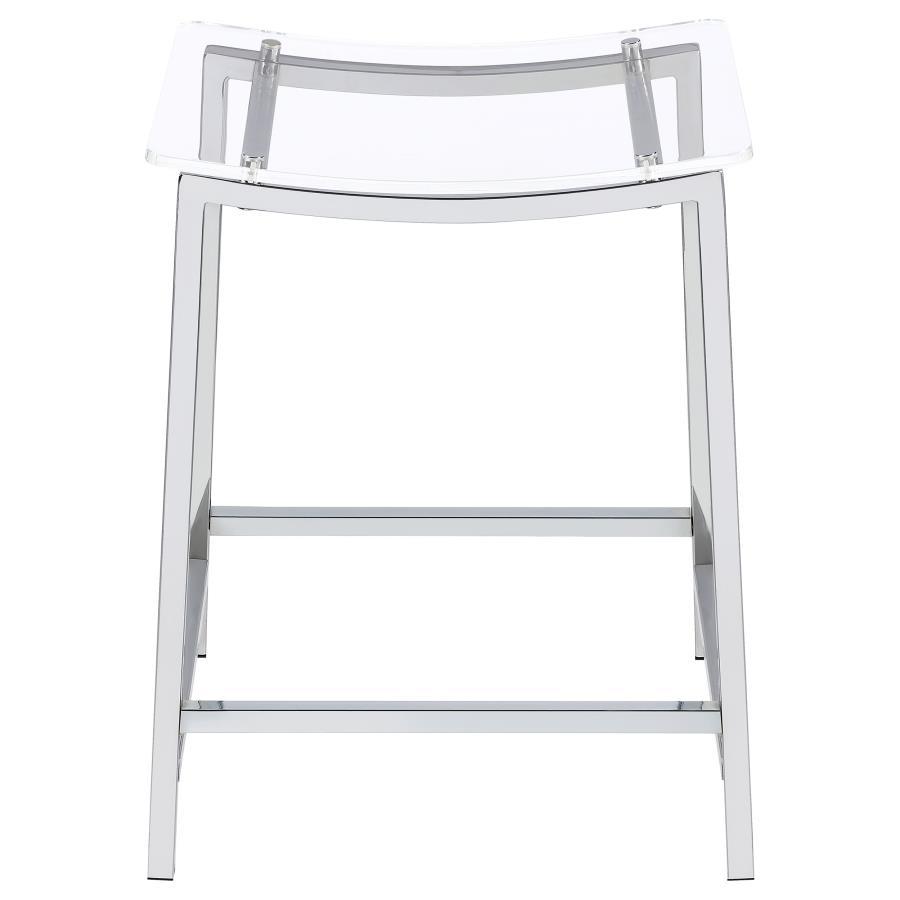 Jovani - Acrylic Backless Bar Stools (Set of 2) by Coaster Fine Furniture | Bel Furniture