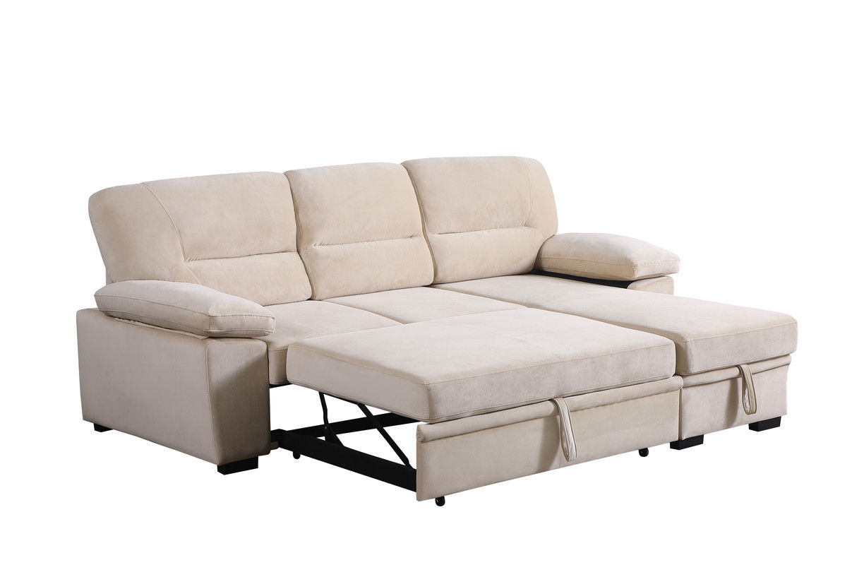 Kipling - Reversible Sleeper Sectional Sofa Chaise by Lilola Home | Bel Furniture