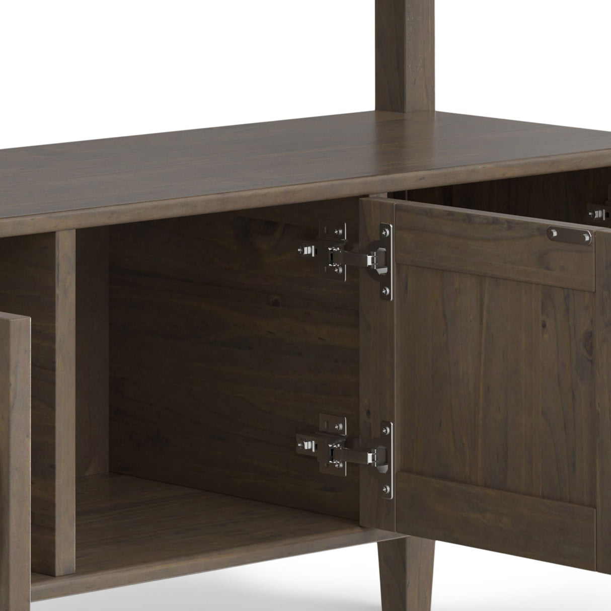 Lev - Console Table - Smoky Brown by Simpli-Home | Bel Furniture