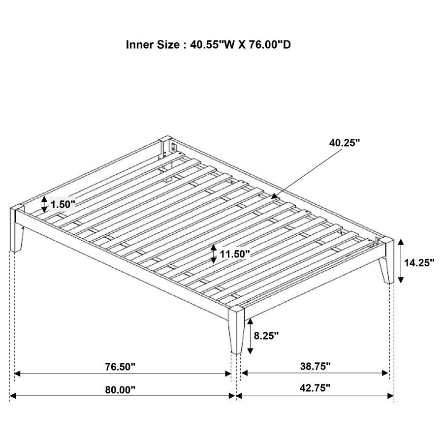 Hounslow - Universal Platform Bed by CoasterEssence | Bel Furniture