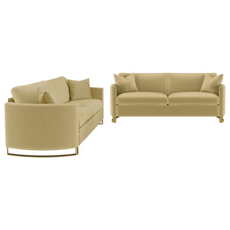 Corliss - Upholstered Arched Arm Sofa Set by CoasterElevations | Bel Furniture
