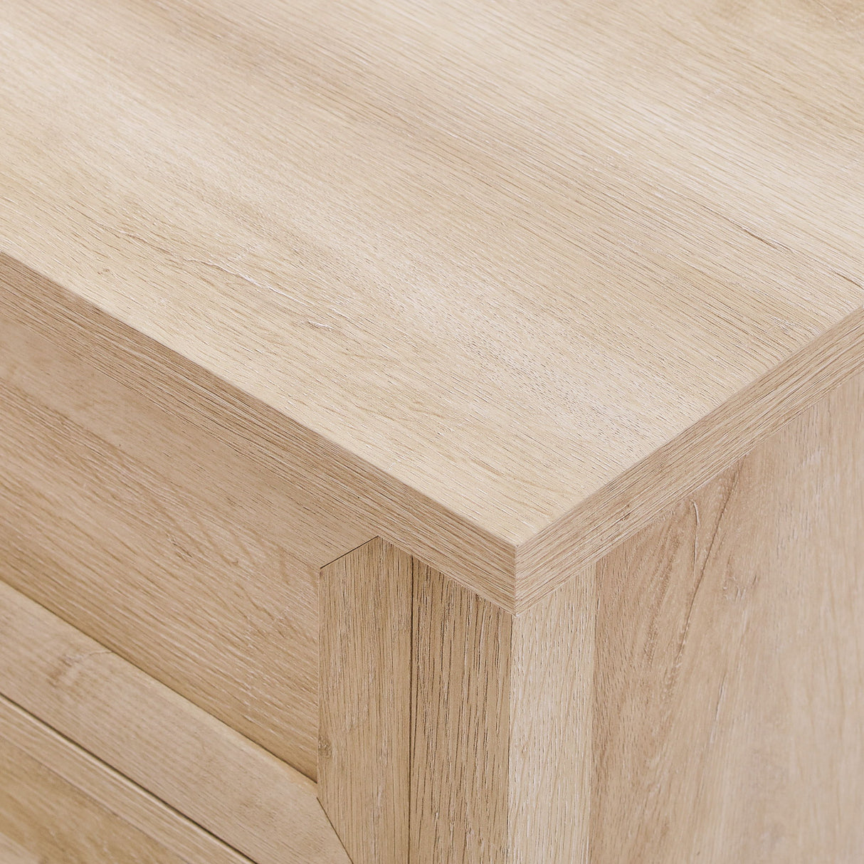 Transitional Farmhouse Framed 3 Drawer Nighstand With Cup Handles by Walker Edison | Bel Furniture