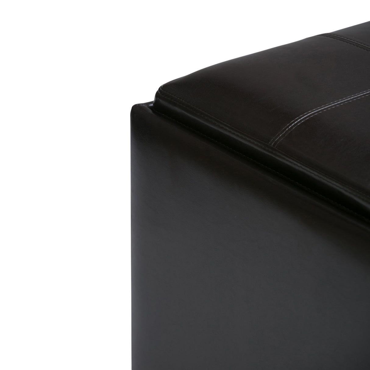 Avalon - Square Coffee Table Storage Ottoman - Tanners Brown by Simpli-Home | Bel Furniture