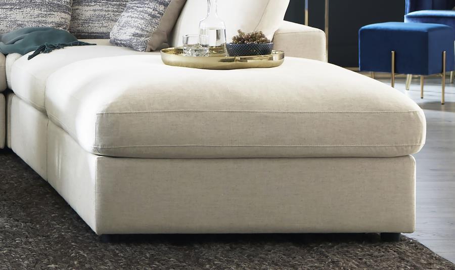 Serene - Square Upholstered Ottoman by CoasterEssence | Bel Furniture