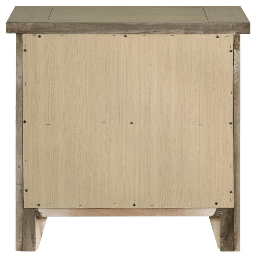 Hazlewood - 2-Drawer Nightstand Bedside Table - Vineyard Oak