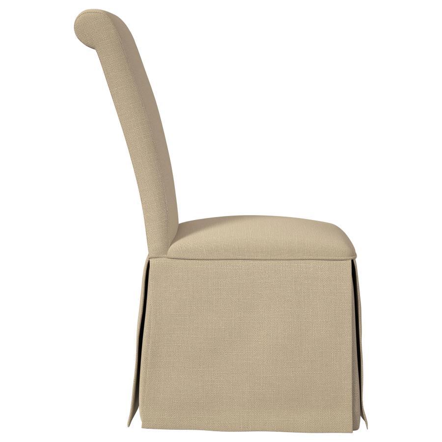 Shawna - Upholstered Skirted Dining Chair (Set of 2) by Coaster Fine Furniture | Bel Furniture