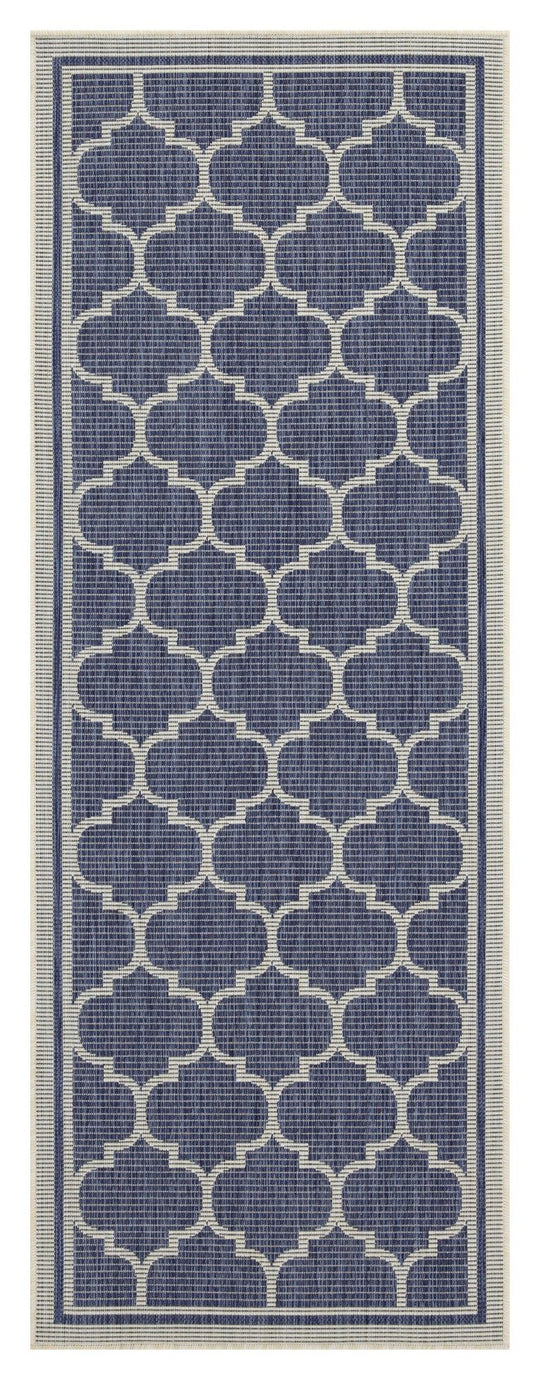 Sunshine - 2'7" X 7'3" Polypropylene Indoor / Outdoor Area Rug Blue by Icona Home Decor | Bel Furniture
