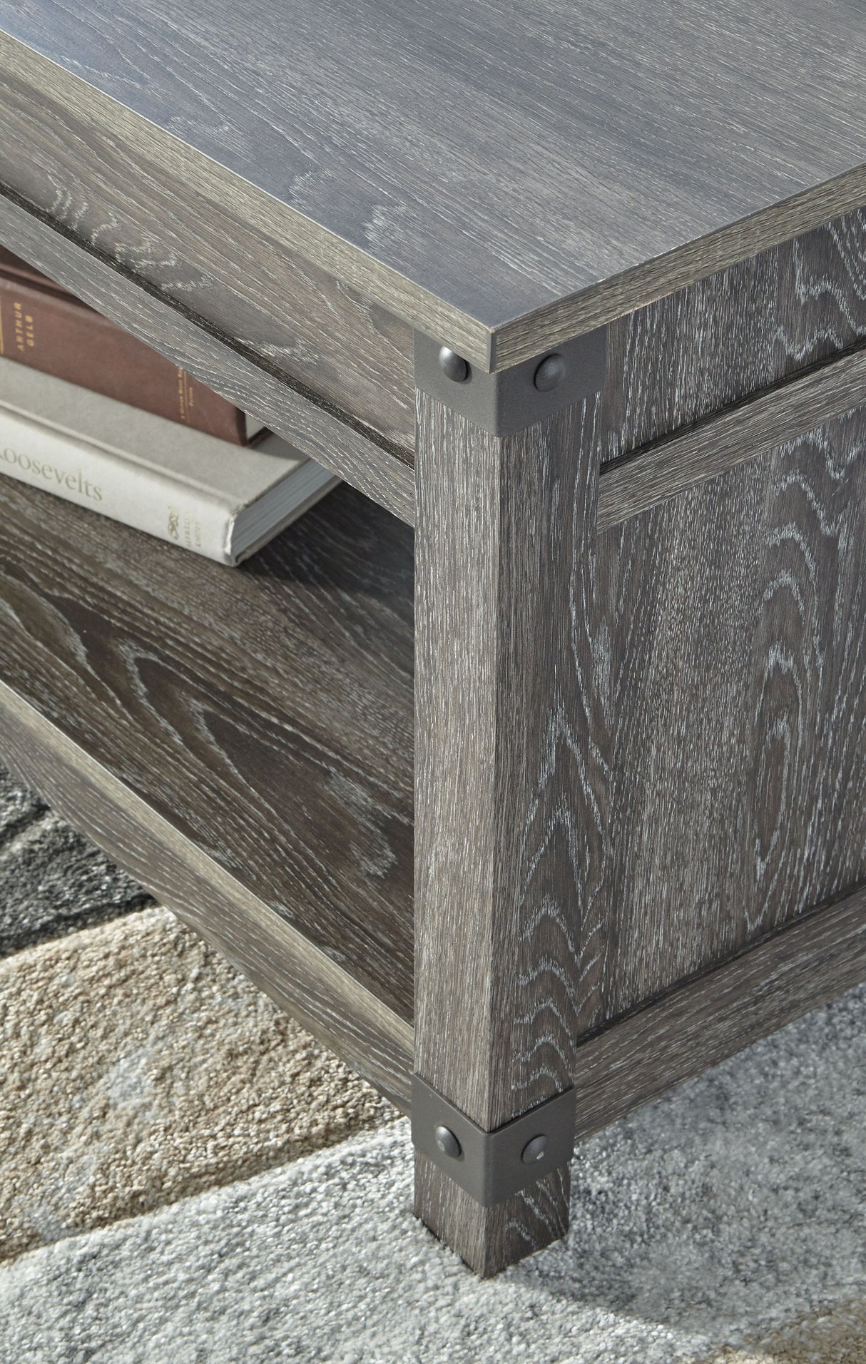 Freedan - Grayish Brown - Rect Lift Top Cocktail Table by Signature Design by Ashley® | Bel Furniture