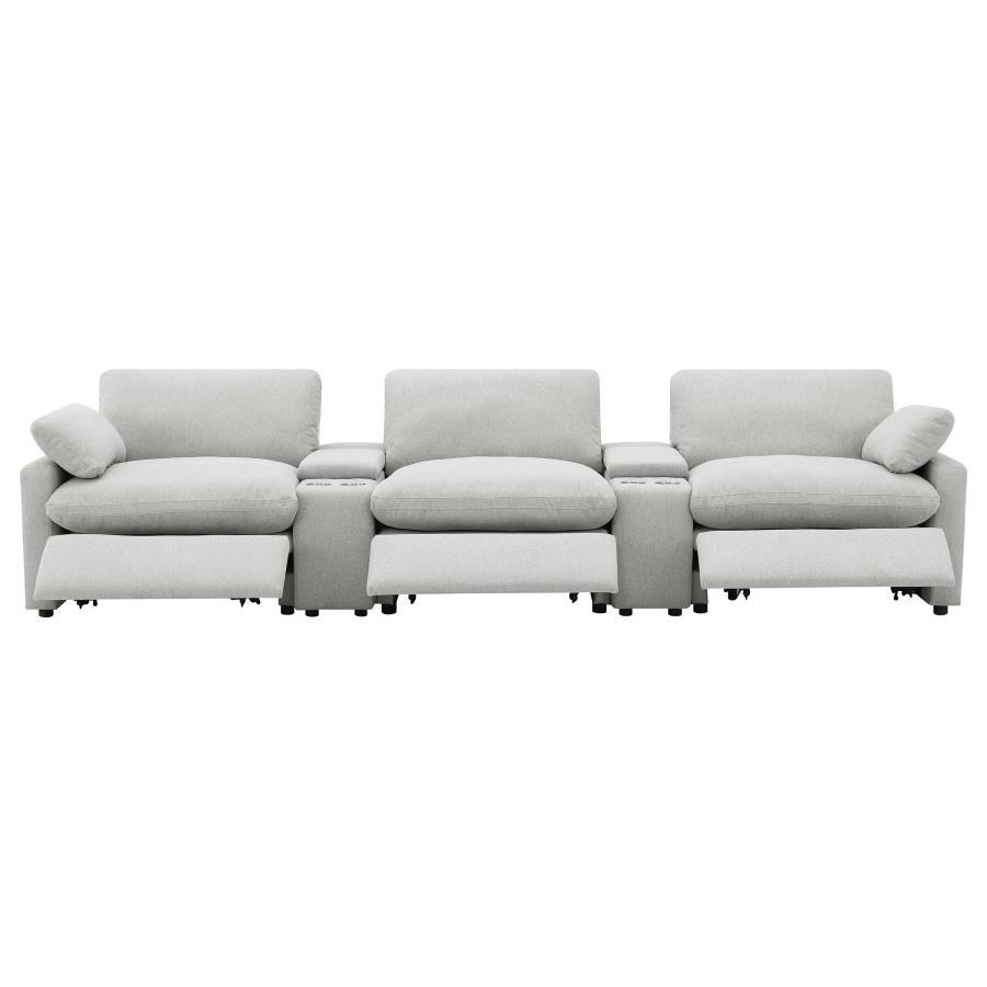 Collins - 5-Piece Power Reclining Home Theater Seating by Coaster Fine Furniture | Bel Furniture