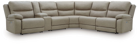 Narwhal Place - Reclining Sectional Beige 6 Pc. Power Reclining Sectional With Storage Console by Signature Design by Ashley® | Bel Furniture