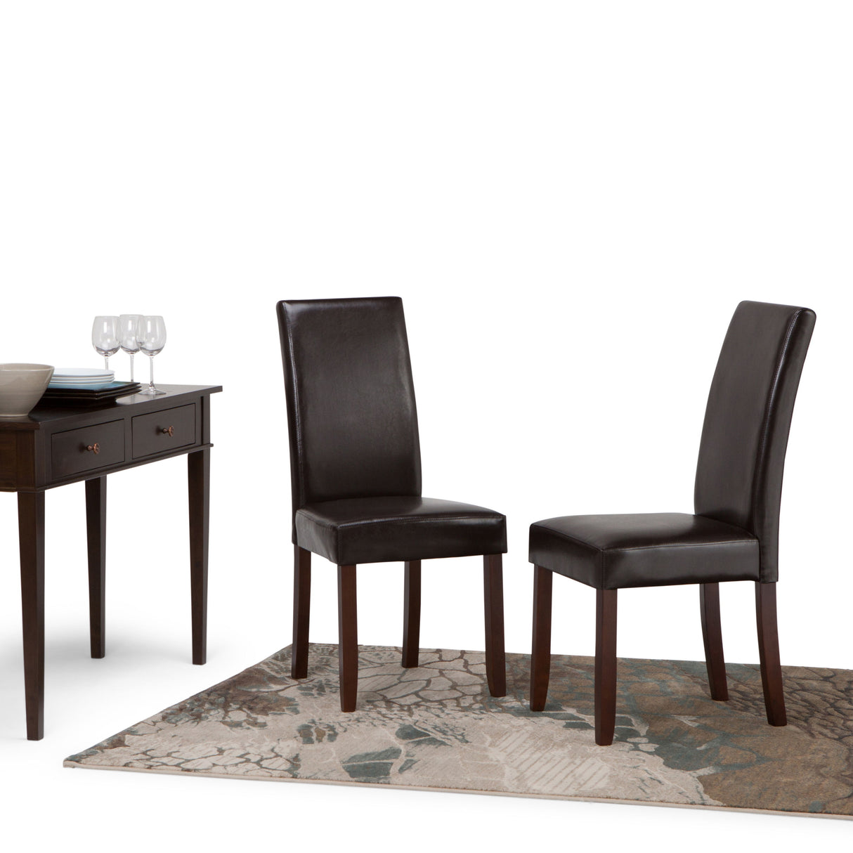 Acadian - Parson Dining Chair (Set of 2) - Tanners Brown by Simpli-Home | Bel Furniture