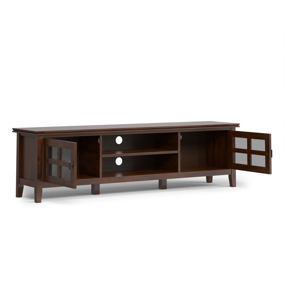 Artisan - Low TV Media Stand - Brown by Simpli-Home | Bel Furniture