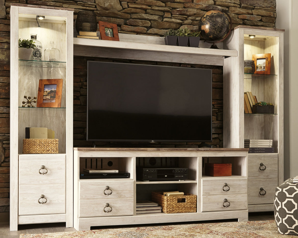 Willowton - Entertainment Center With Fireplace Option by Signature Design by Ashley® | Bel Furniture