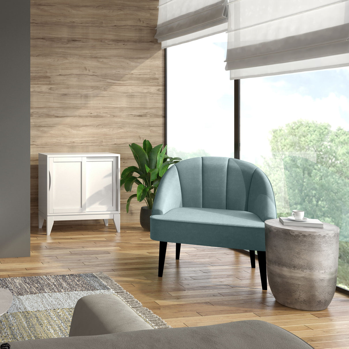 Morris - Metal Accent Table - Antique Silver by Simpli-Home | Bel Furniture