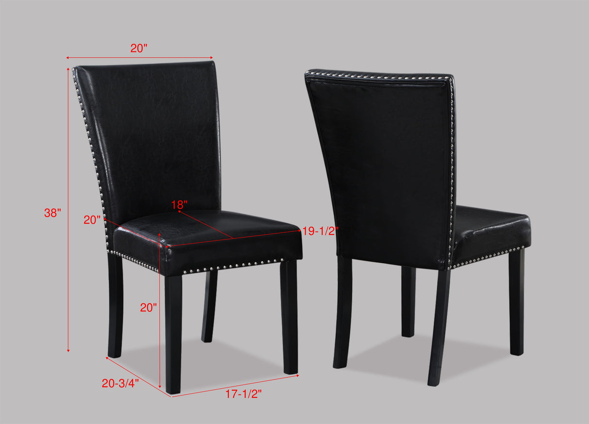 Tanner - Side Chair (Set of 2) - Black by Crown Mark | Bel Furniture