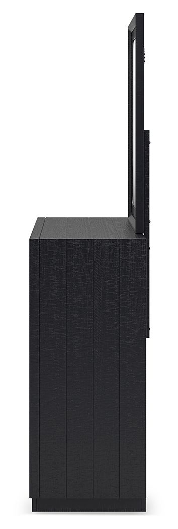 Londer - Black - Dresser And Mirror by Millennium® by Ashley | Bel Furniture