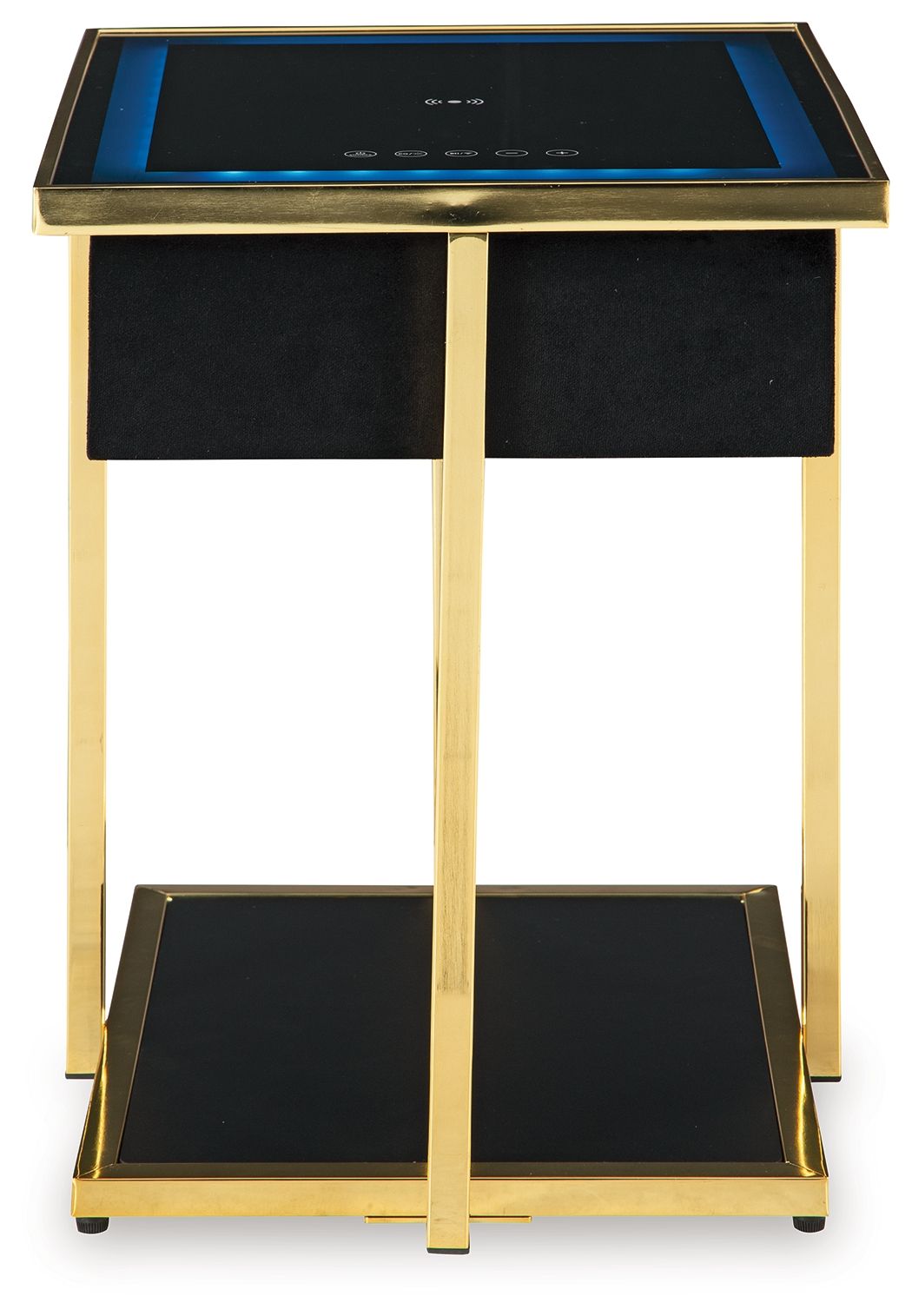 Rexwell - Black / Gold Finish - Accent Table With Speaker by Signature Design by Ashley® | Bel Furniture