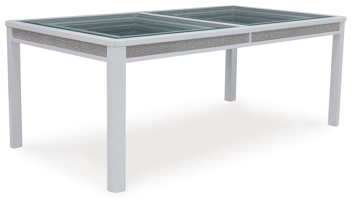 Chalanna - White - Rectangular Dining Room Extension Table by Signature Design by Ashley® | Bel Furniture