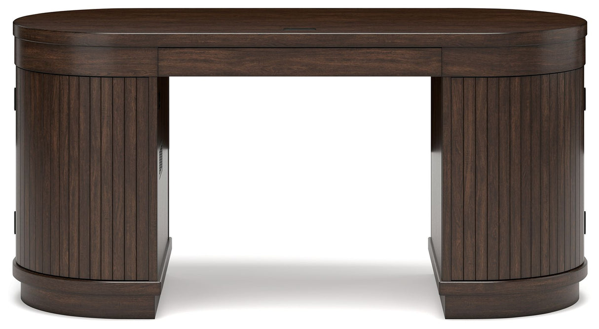 Korestone - Warm Brown - Home Office Desk by Signature Design by Ashley® | Bel Furniture