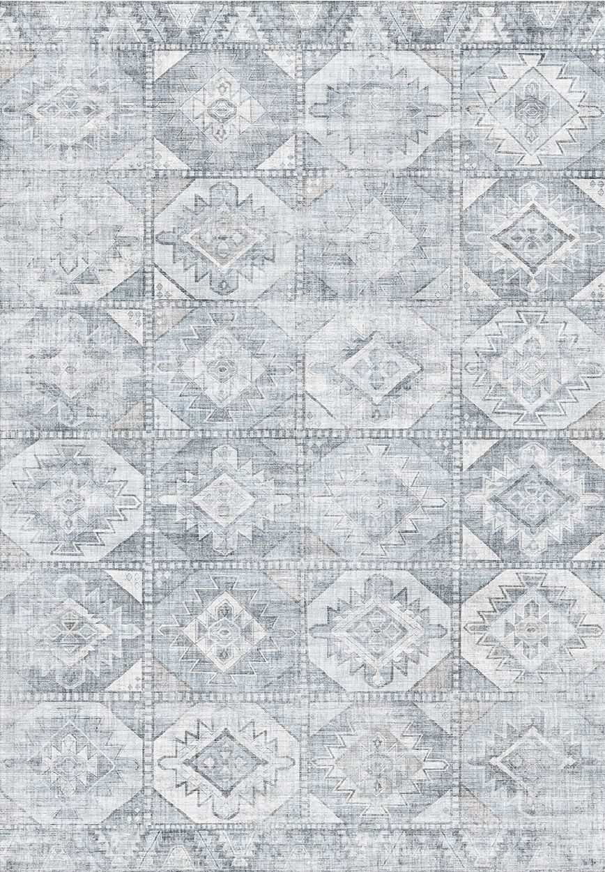 Toucan - Washable Non - Slip Area Rug - Silver by Icona Home Decor | Bel Furniture