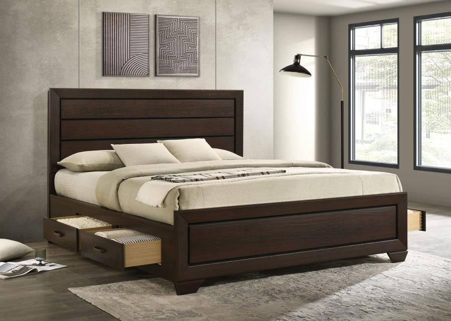 Kauffman - Wood Storage Panel Bed by CoasterEveryday | Bel Furniture