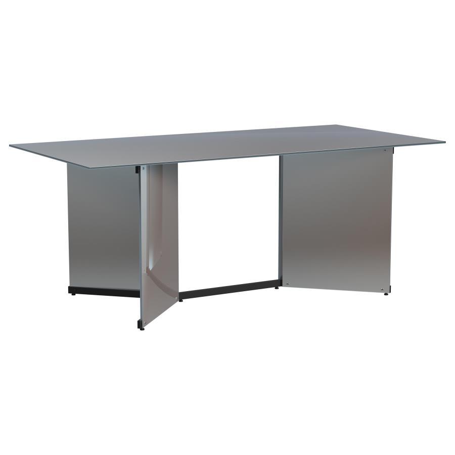 Emery - Rectangular Mirrored Dining Table - Silver by Coaster Fine Furniture | Bel Furniture