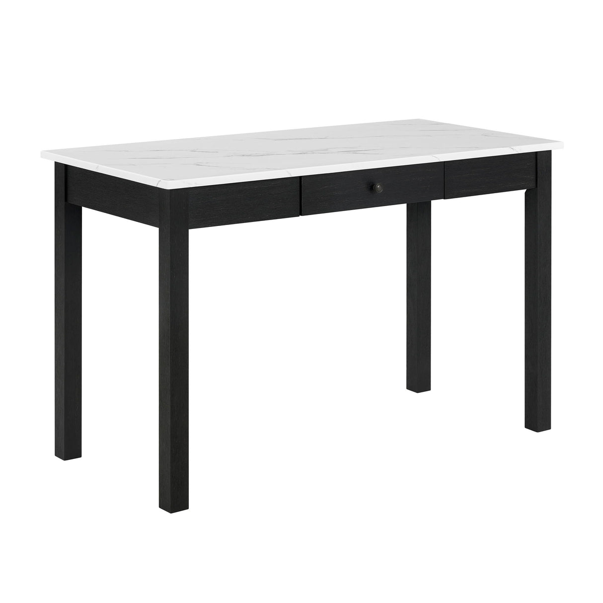 Rylee - Faux Marble Desk - Black / White