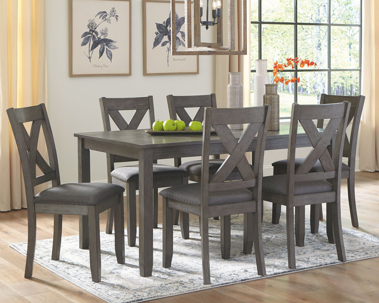 Caitbrook - Gray - RECT DRM Table Set (Set of 7) by Signature Design by Ashley® | Bel Furniture