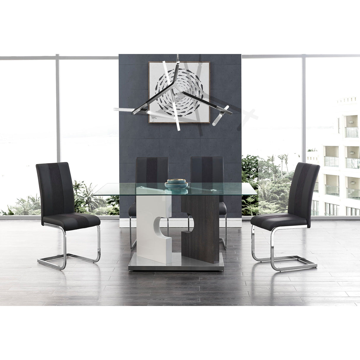 Iris - Dining Table - Gray