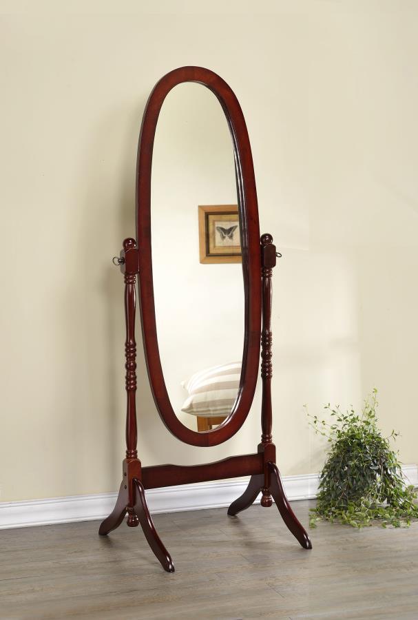 Foyet - Wood Adjustable Length Cheval Mirror by CoasterEveryday | Bel Furniture