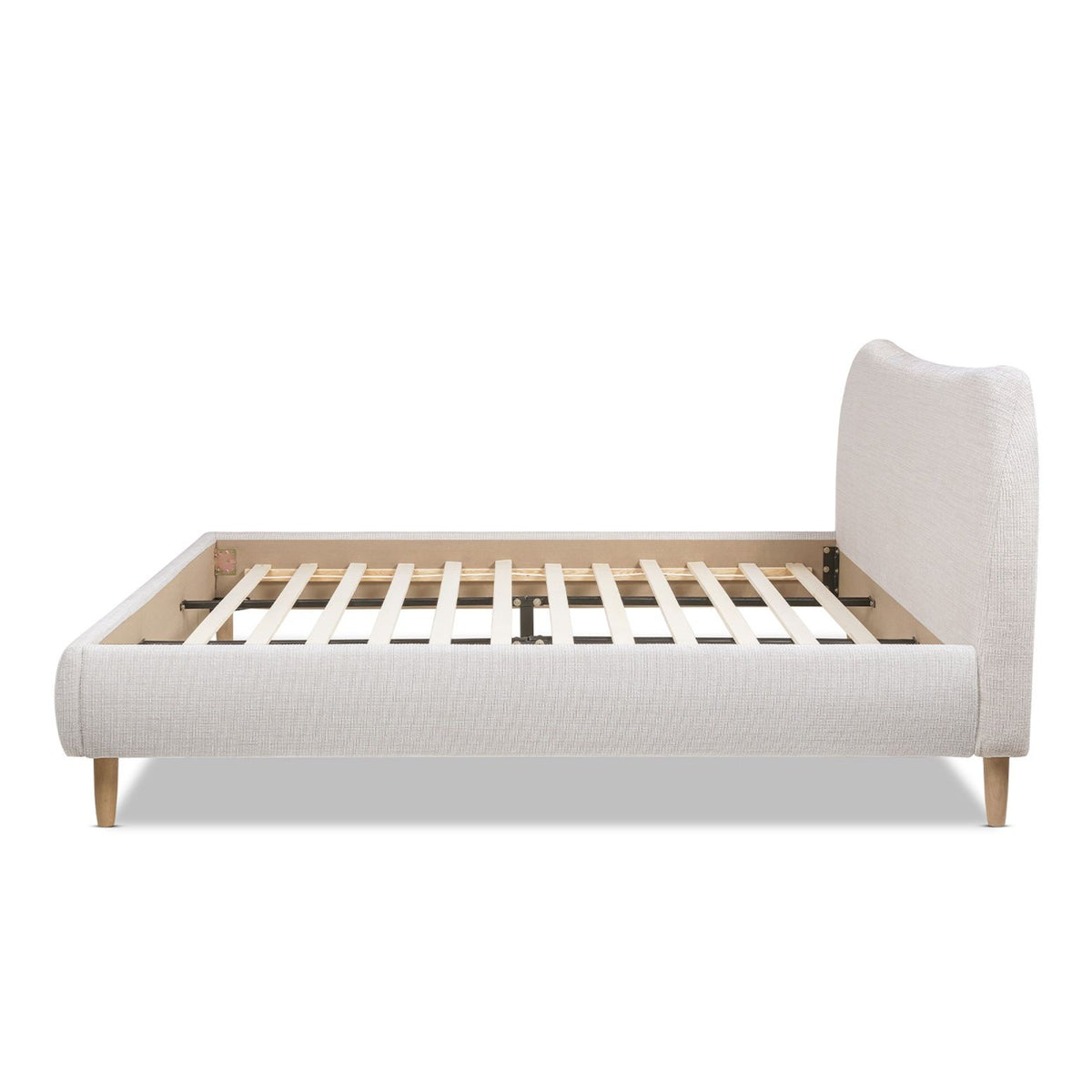 Roman - Curved Headboard Upholstered Platform Bed